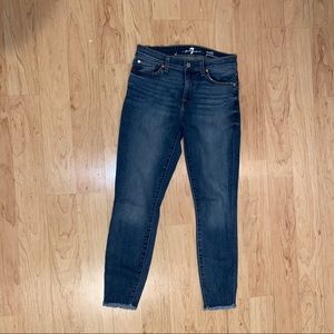 7 for all mankind cropped skinny jeans
